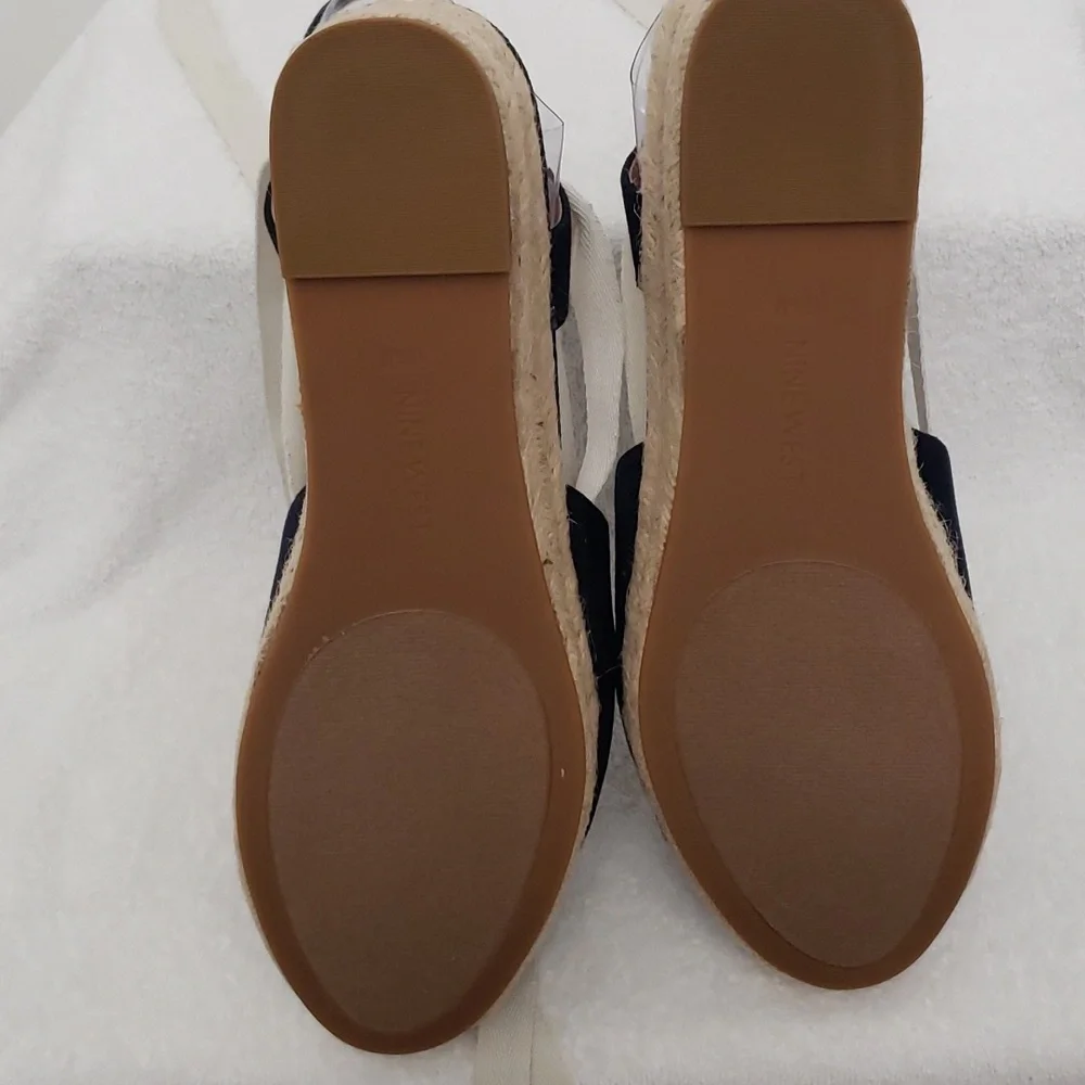 NWOT Ninewest Appaloosa Sling Back Lace-Tie Espadrille-Size 10 1/2 - Picture 6 of 8